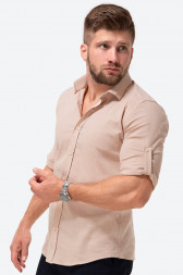 Мужская приталенная льняная рубашка Happy Fox
